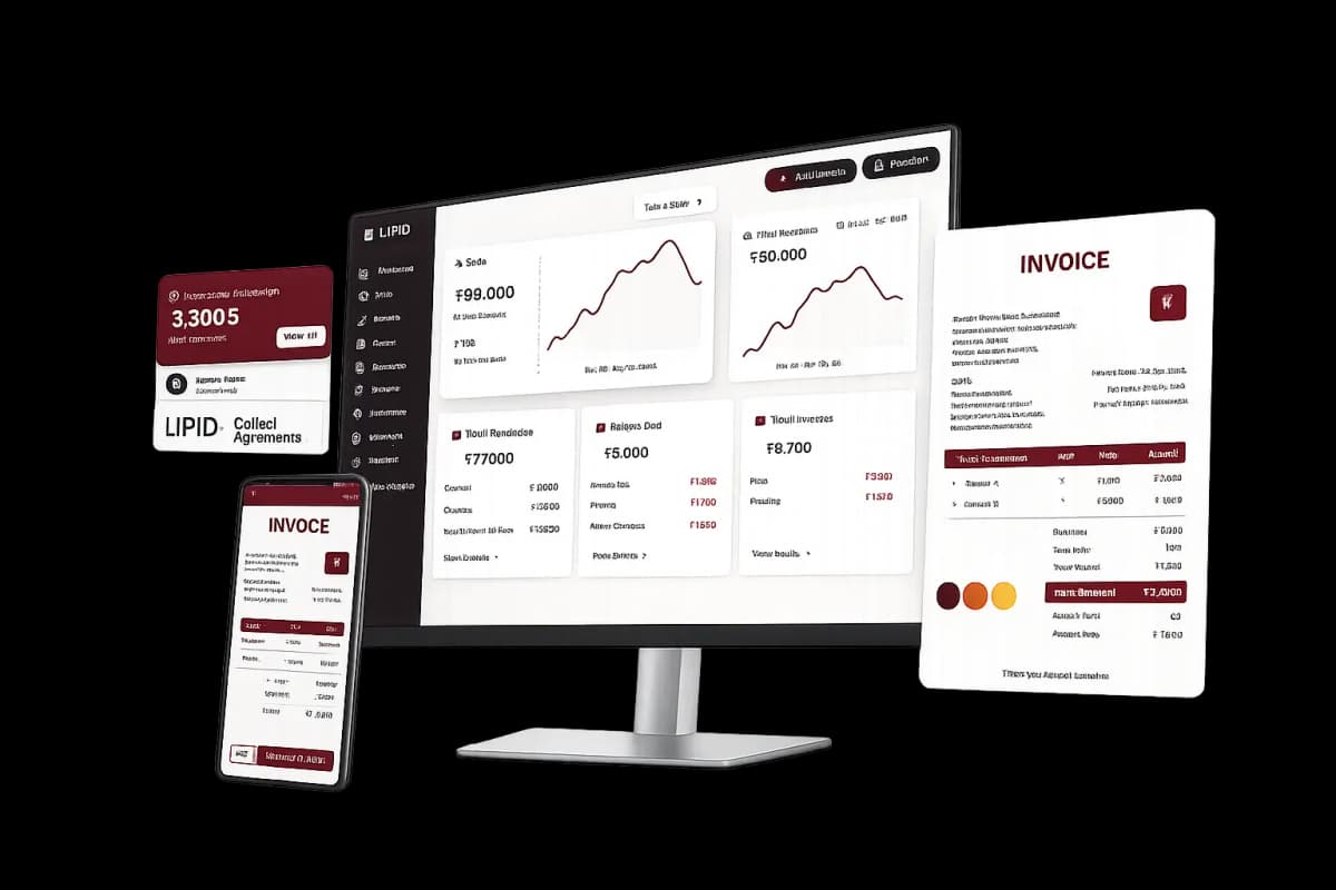 GST billing dashboard illustration